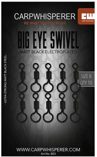 Big Eye Svirvel - 10 stk - Mat Sort