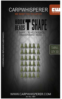 Krogperler - T-formet - Weedy Grøn - 30 stk