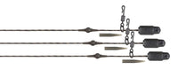Edges Naturals Heli-Clip Rigs - 50lb Kobberkerne - 3 stk - Kantklare Heli Forfang