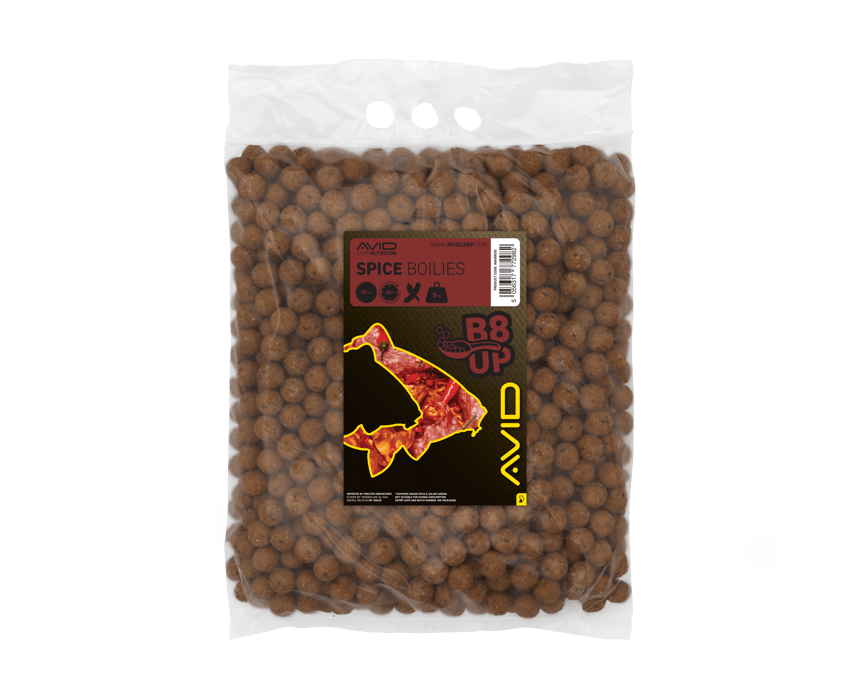 Avid Carp B8 - Up - Spice - 5KG - 20mm - Voerboilies - KarperCentrale