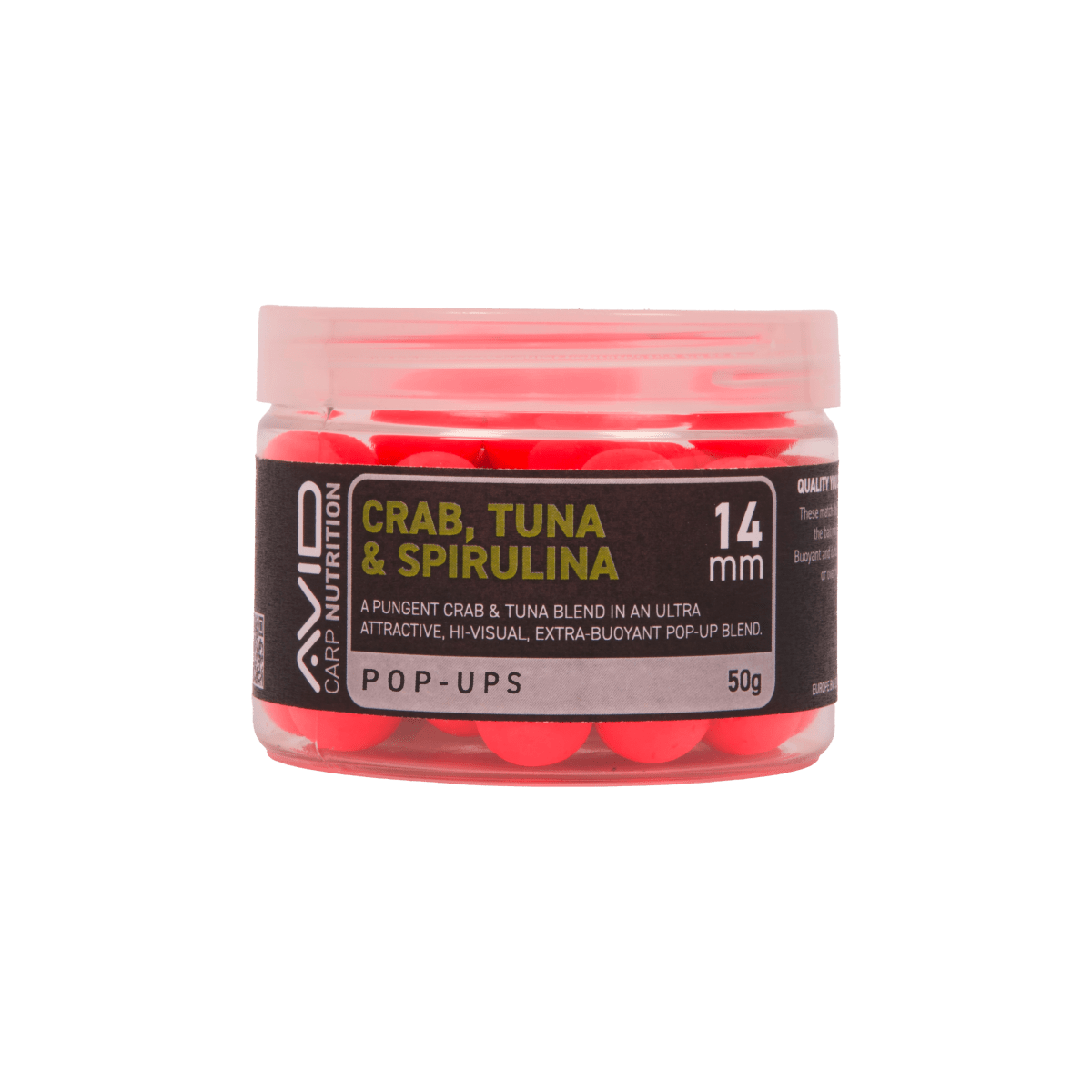 Crab, Tuna & Spirulina - Pop-upy - 14mm - Różowe