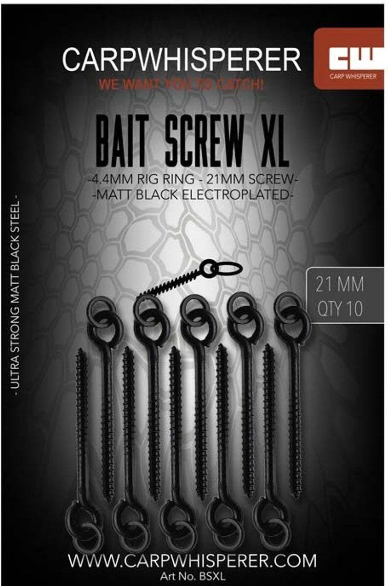 Carp Whisperer Bait Screw - Extra Long - 21mm - 10pcs - KarperCentrale