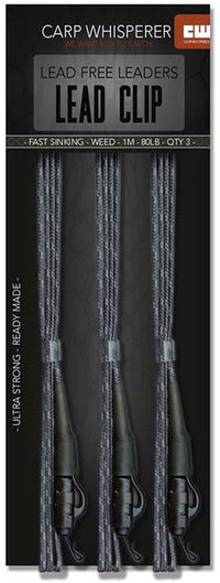 Forfang med Lead Clip - Færdiglavet - 100cm - Weedy Grøn