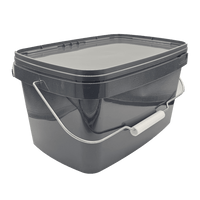 Grå spand - 5L - Med håndtag - Genbrugsplast