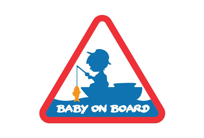 Baby on Board - Auto Sticker - Vissersstijl