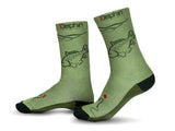 Happy Fishing - Karpersokker - Komfortable - Størrelse 41-46 - Grøn