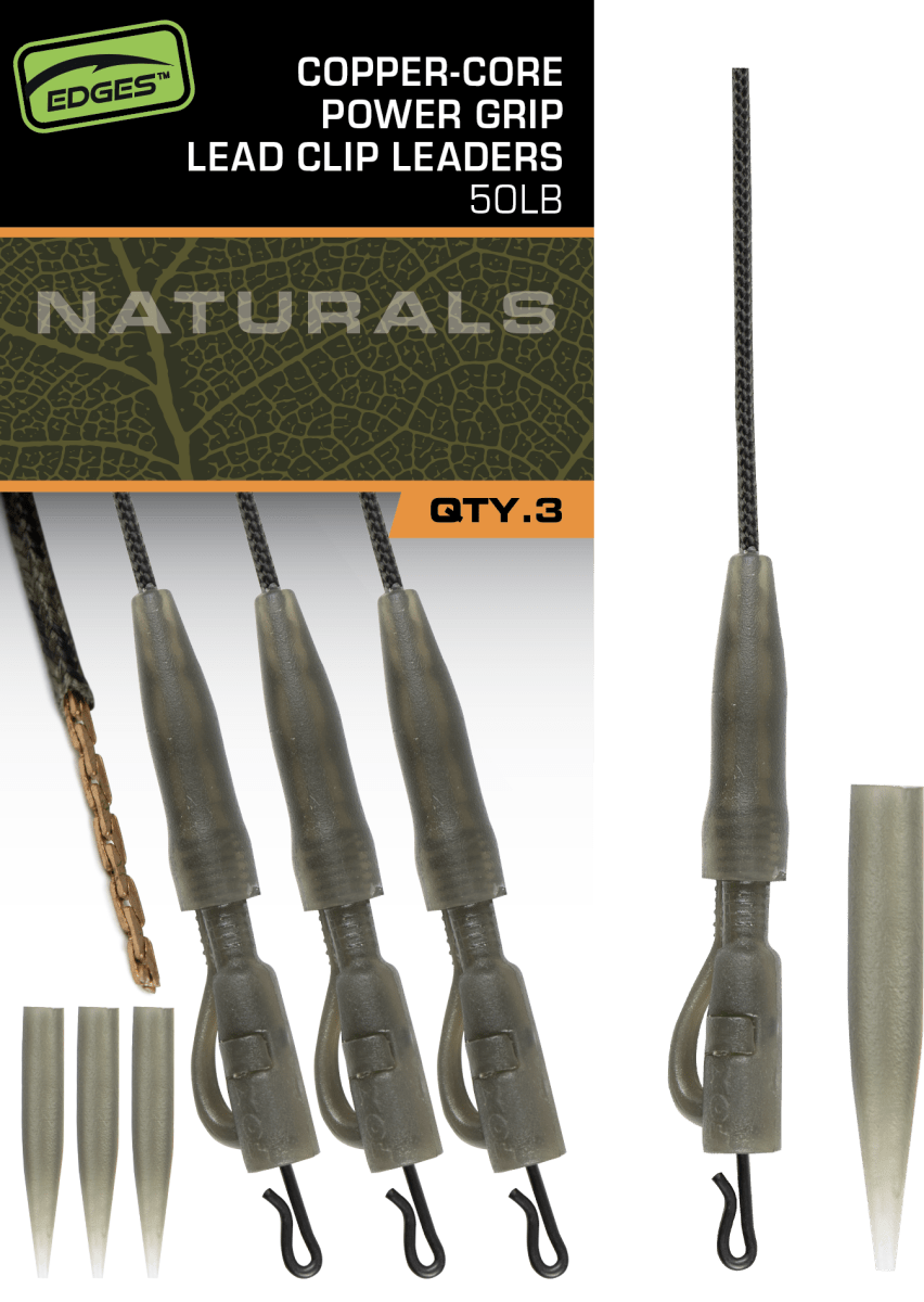 Edges Naturals Copper-Core Power Grip Lead Clip Leaders
