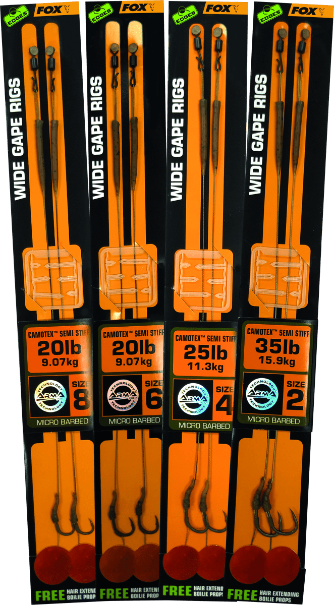 Edges Wide Gape Camotex Halvhård Færdigmonterede Rigs