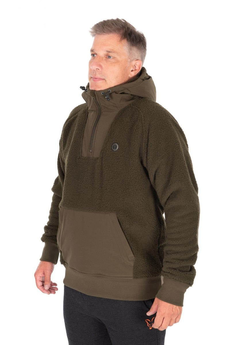 Oliven Sherpa Hybrid Jakke