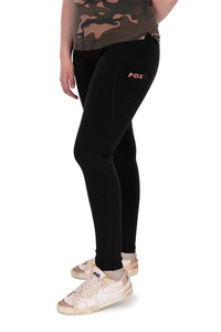 Womans - Sorte leggings med linjer