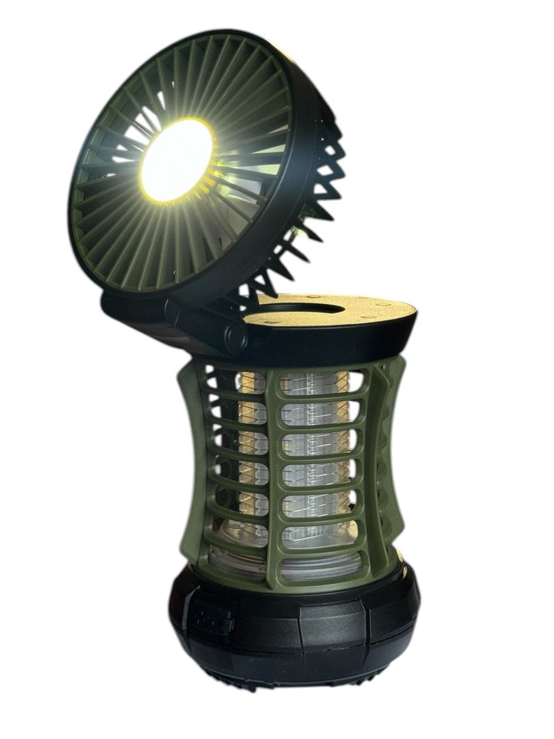 Myggebelysning & lampe - Genopladelig - Med ventilator