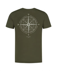 Compass T-shirt - Mørk Oliven