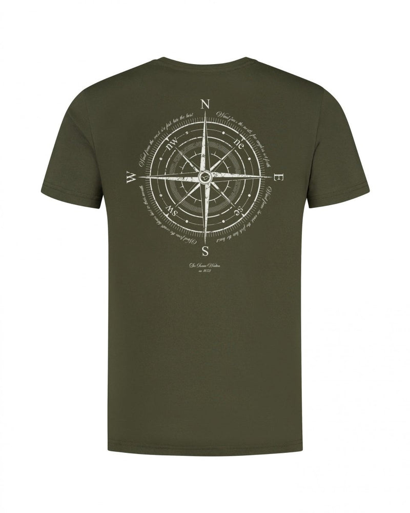 Compass T-shirt - Mørk Oliven