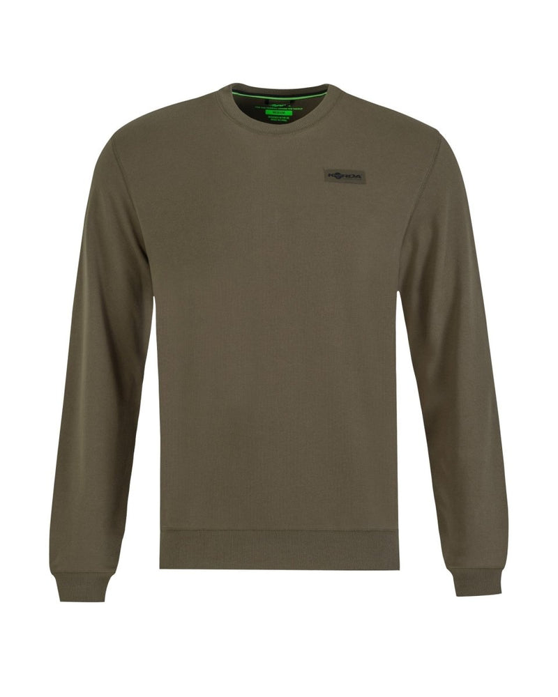 Patch Crewneck - Mørk Oliven  