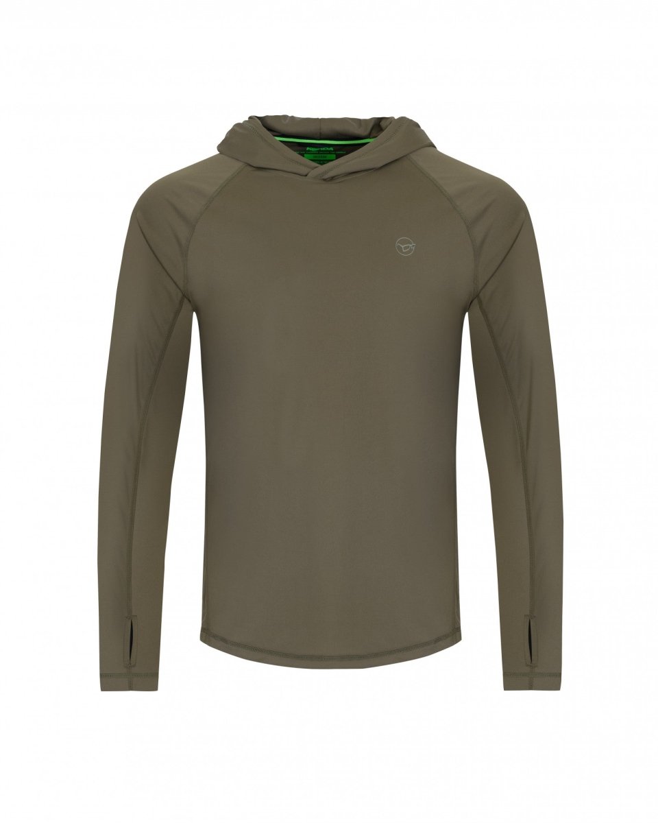 Korda UPF Hooded Top - Dark Khaki - KarperCentrale