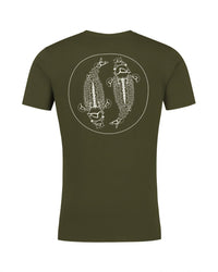 Dame Mandala T-Shirt - Mørk Oliven  
