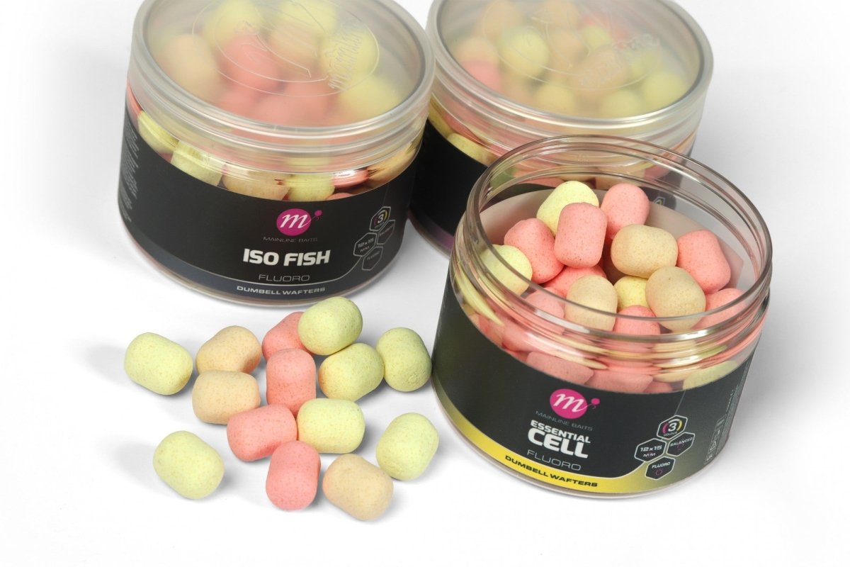 Mainline ISO Sweet - Fluoro Dumbell Wafters - 12x15mm - P,Y,W - KarperCentrale