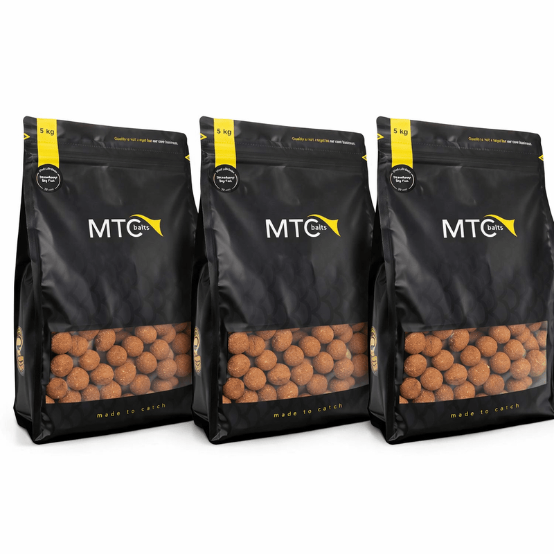 15kg Jordbær Big Fish Boilies - Storkøb