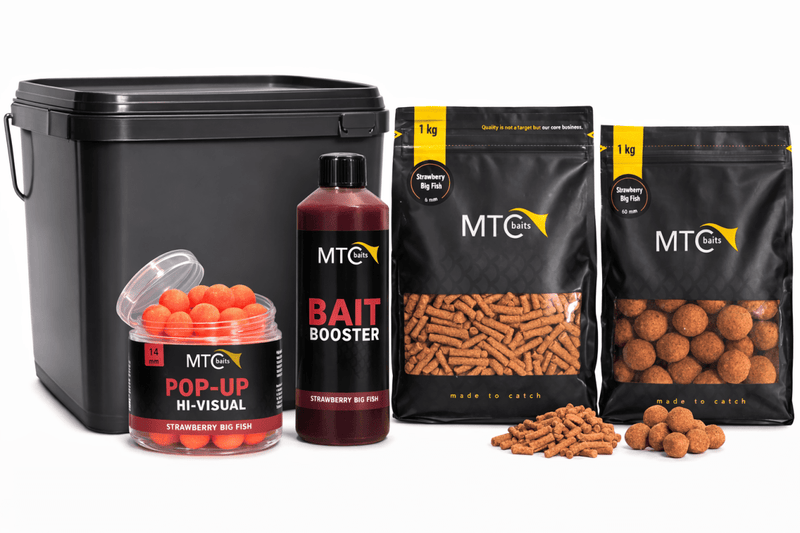 Strawberry Big Fish - Boilie Session Pakke