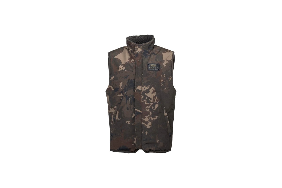 Nash Tackle ZT - Sherpa Fleece Reversible Body Warmer - KarperCentrale