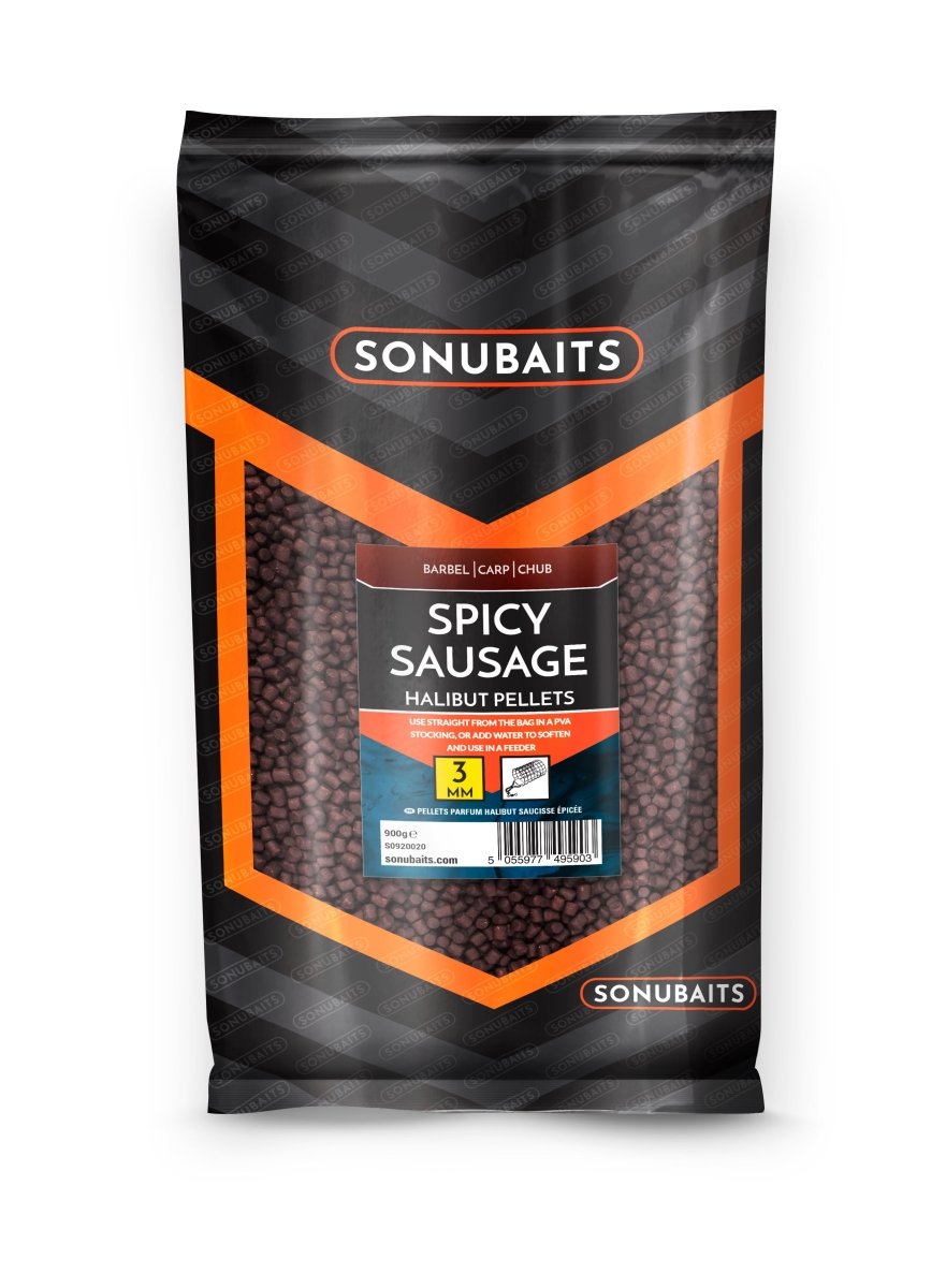 Sonubaits Spicy Sausage - Halibut Pellets - KarperCentrale